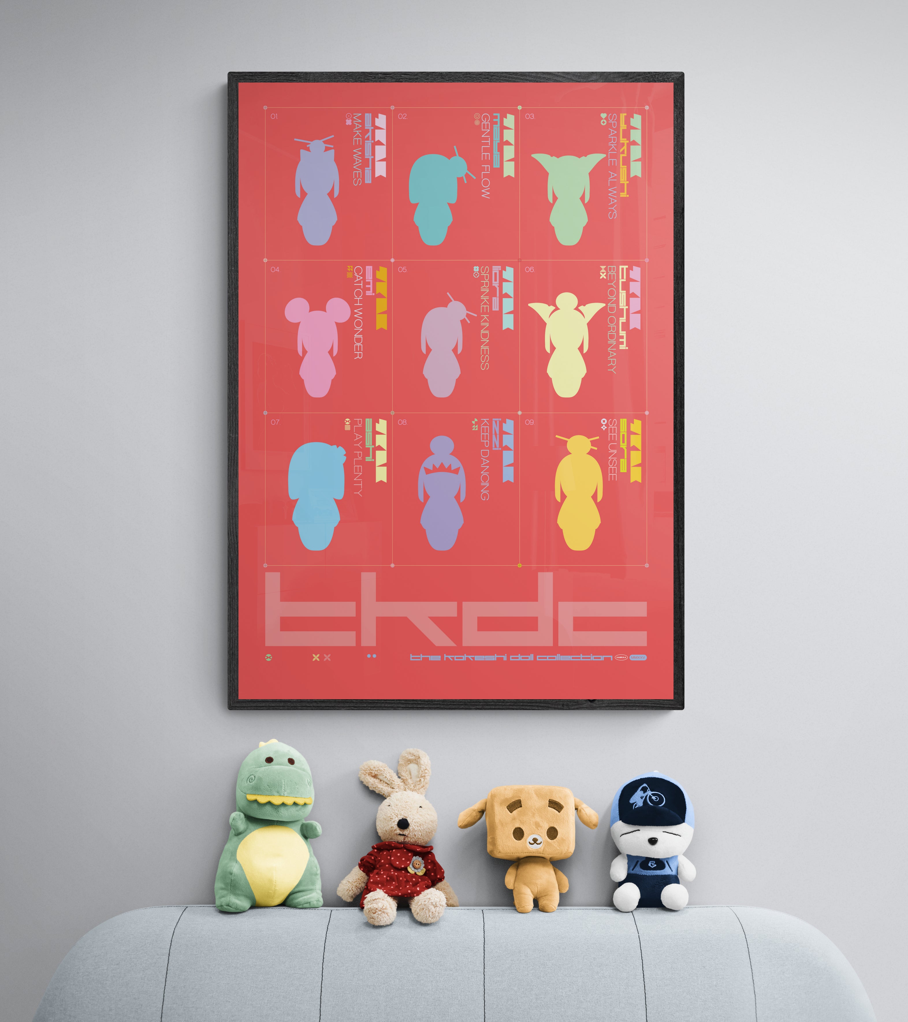 The Kokeshi Doll Collection - Red